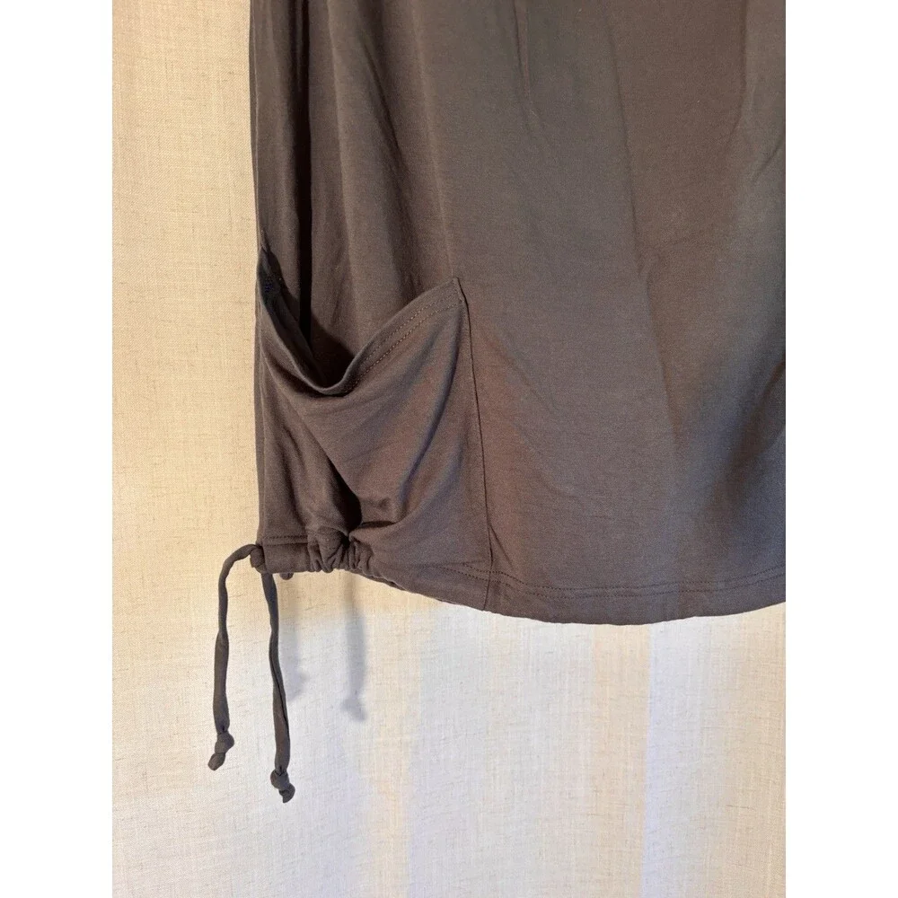 Boho Festival Bandage Gray Top / Skirt Double Drawstring w/ Pockets, Regular OS